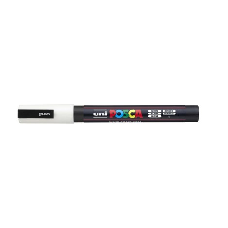 Marker Uni Posca PC 3M vf 09-13 mm Alb