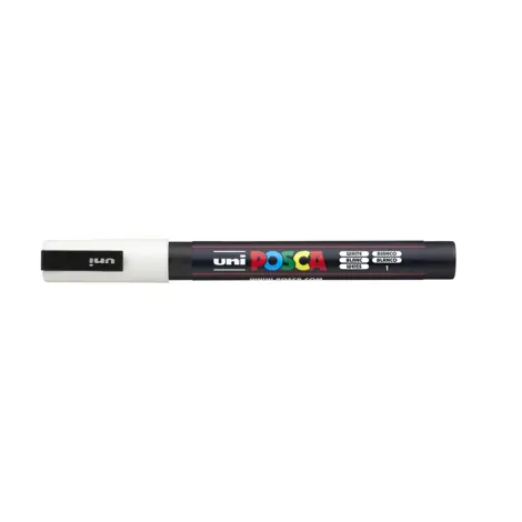 Marker Uni Posca PC 3M vf 09-13 mm Alb