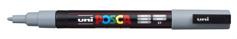 Marker Uni Posca PC 3M vf 09-13 mm Gri