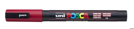 Marker Uni Posca PC 3M vf 0.9-1.3 mm Rosu inchis