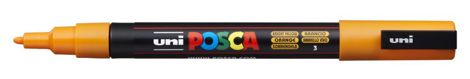 Marker Uni Posca PC 3M vf 09-13 mm Portocaliu