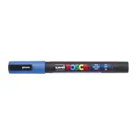 Marker Uni Posca PC 3M vf 0.9-1.3 mm Albastru cu sclipici