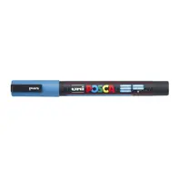 Marker Uni Posca PC 3M vf 0.9-1.3 mm Albastru deschis cu sclipici