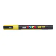 Marker Uni Posca PC 3M vf 0.9-1.3 mm Galben cu sclipici