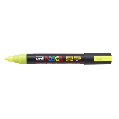 Marker Uni Posca PC 5M vf 1.8-2.5 mm Galben fluorescent