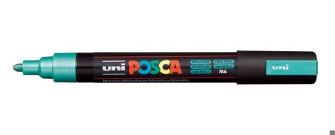 Marker Uni Posca PC 5M vf 1.8-2.5 mm Verde metalizat