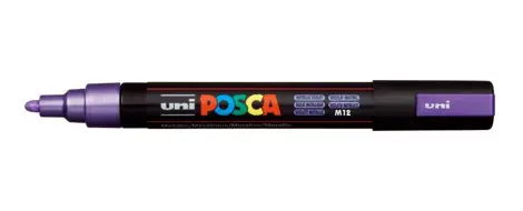 Marker Uni Posca PC 5M vf 1.8-2.5 mm violet metalizat