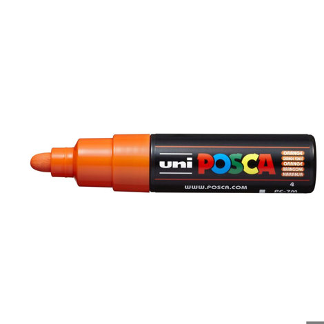 Marker Uni Posca PC 7M vf 4.5-5.5 mm Portocaliu Inchis