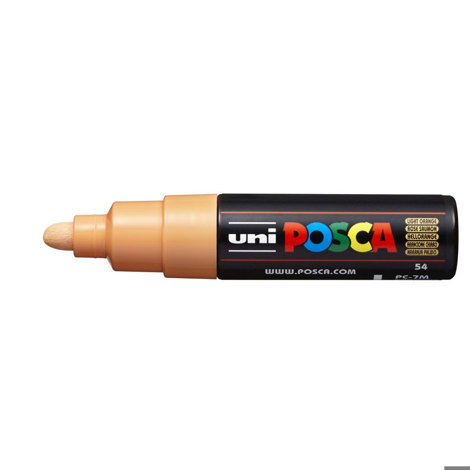 Marker Uni Posca PC 7M vf 4.5-5.5 mm Portocaliu Deschis