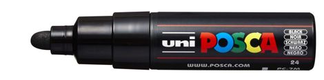 Marker Uni Posca PC 7M vf 4.5-5.5 mm Negru