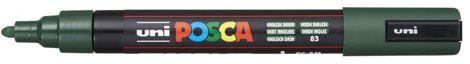 Marker Uni Posca PC 5M vf 1.8-2.5 mm Verde englez