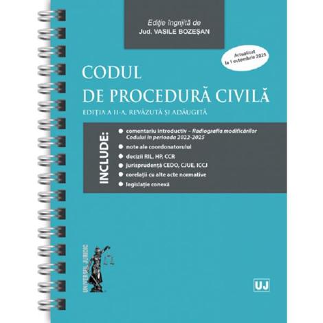 Codul de procedura civila Act.1 Octombrie 2025 Ed. Spiralata Ed.2