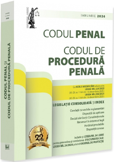 Codul penal si Codul de procedura penala: ianuarie 2026.Ed.BROSATA