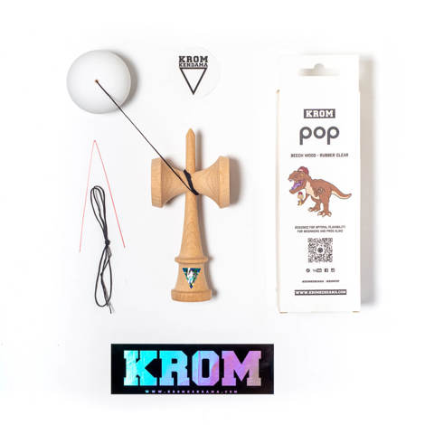 Kendama Krom Pop Rubber White