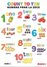 Numerele 1-10.Count to ten. Planse educationale
