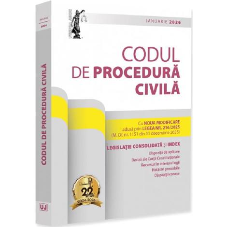 Codul de procedura civila. Ianuarie 2026
