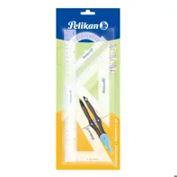 SET GEOMETRIE 5 PIESE COMPAS/RIGLA/RAPORTOR/2 ECHERE PELIKAN
