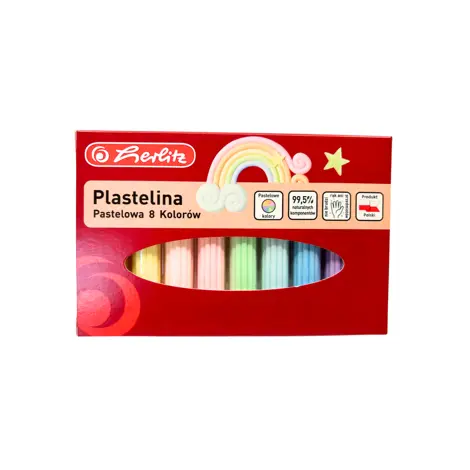 PLASTILINA HERLITZ SET8 PASTEL