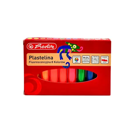 PLASTILINA HERLITZ SET8 NEON