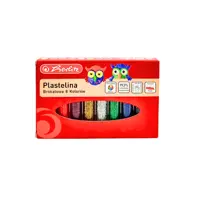 PLASTILINA HERLITZ SET8 GLITTER