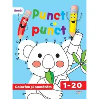 Punct cu punct. Coloram si numaram de la 1 la 20