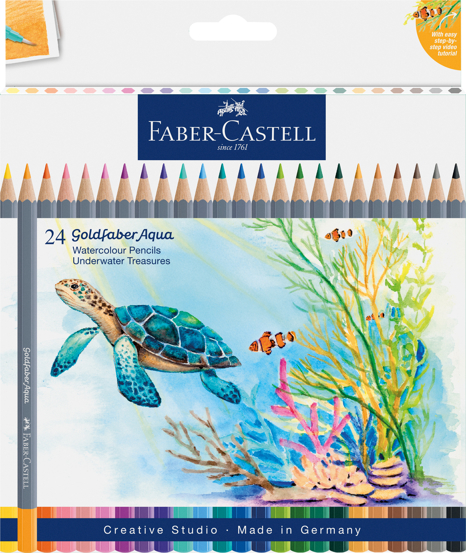 CREIOANE COLORATE AQUARELLE 24 CULORI GOLDFABER TROPICAL COLLECTION  