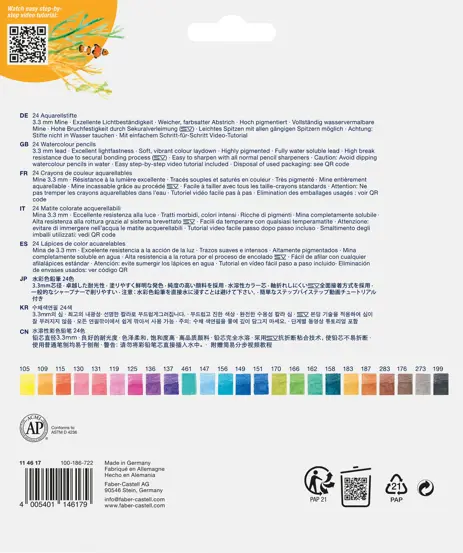 CREIOANE COLORATE AQUARELLE 24 CULORI GOLDFABER TROPICAL COLLECTION  