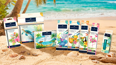 CREIOANE COLORATE AQUARELLE 12 CULORI GOLDFABER TROPICAL COLLECTION  