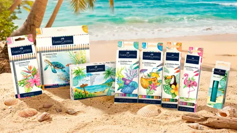 CREIOANE COLORATE AQUARELLE 12 CULORI GOLDFABER TROPICAL COLLECTION  