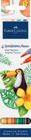 MARKER SOLUBIL 2 CAPETE SET 4 BUC TROPICAL COLLECTION TOUCAN GOLDFABER  