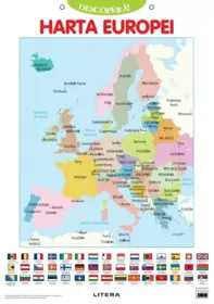 Descopera! Harta Europei (planse educationale) (resigilat)