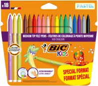 Markere colorate ultralavabile Kid Couleur Format Special Pastel, 18 culori