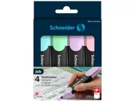 Textmarker Schneider Job Pastel , set 4 culori