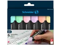 Textmarker Schneider Job Pastel, set 6 culori