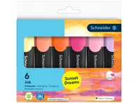Textmarker Schneider Job Sunset Dreams, set 6 culori