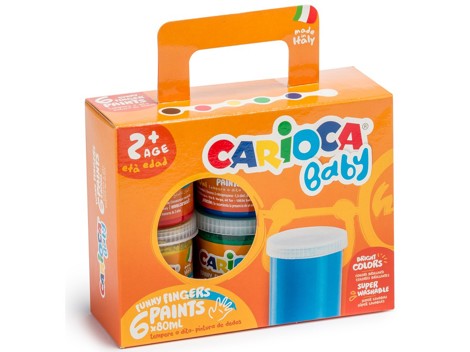Acuarele Baby Finger Paint Carioca 6x80 ml