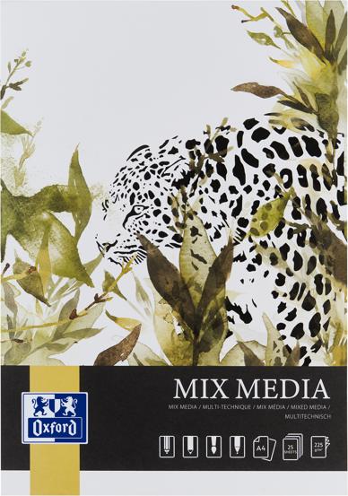 Bloc desen Oxford Mix Media, A4 25 file, 225g/mp, colectia Artistic