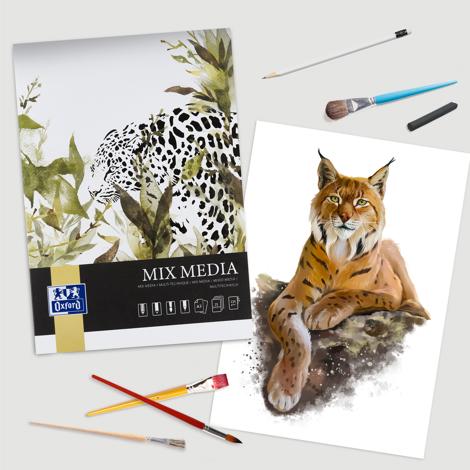 Bloc desen Oxford Mix Media, A3 25 file, 225g/mp, colectia Artistic