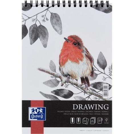 Bloc desen Oxford Drawing, A4 50 file, 160g/mp, spira dubla, colectia Artistic