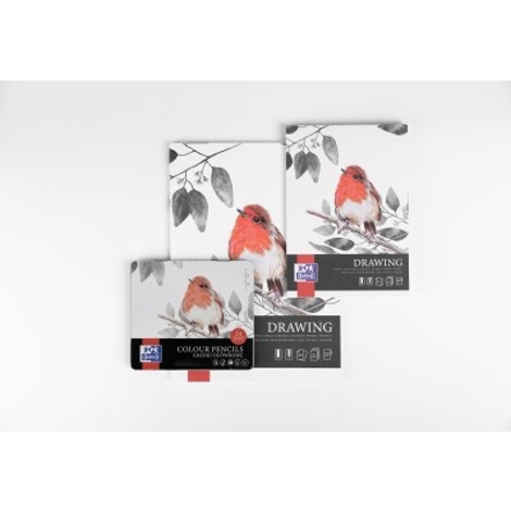 Bloc desen Oxford Drawing, A4 50 file, 160g/mp, spira dubla, colectia Artistic