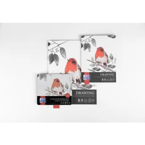 Bloc desen Oxford Drawing, A4 50 file, 160g/mp, spira dubla, colectia Artistic