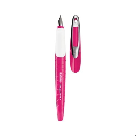 Stilou my.pen penita M, culoare roz / alb, blister