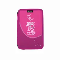 Penar neechipat, 3 fermoare, dimensiune 20 x 6 x 13 cm, motiv Stars