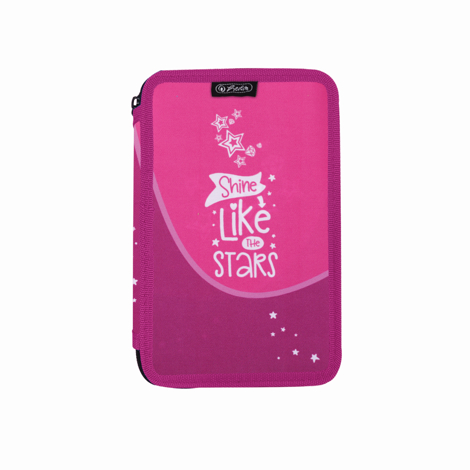 Penar neechipat, 3 fermoare, dimensiune 20 x 6 x 13 cm, motiv Stars