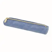 Penar tip etui rotund mini Bright Animal, dimensiune 21 x 4 x 4 cm, culoare albastru