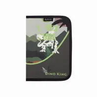 Penar echipat, 34 piese, 2 clape, dimensiune 13,5 x 19,5 x 3,5 cm, motiv Dino King