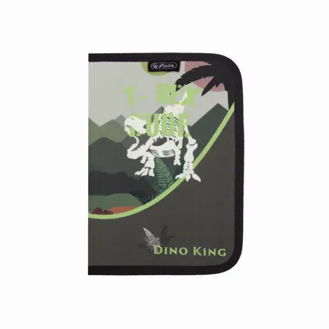Penar echipat, 34 piese, 2 clape, dimensiune 13,5 x 19,5 x 3,5 cm, motiv Dino King