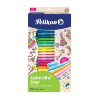 Carioci Colorella Star C302, set 50 culori (inclusiv 3 neon, 10 pastel), blister