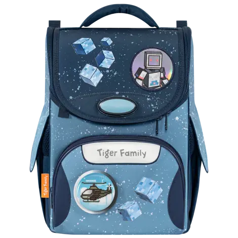 Ghiozdan neechipat Nature Quest Pro, dimensiune 35 x 31 x 19 cm, motiv Block City, Go Green