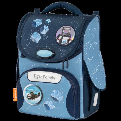 Ghiozdan neechipat Nature Quest Pro, dimensiune 35 x 31 x 19 cm, motiv Block City, Go Green